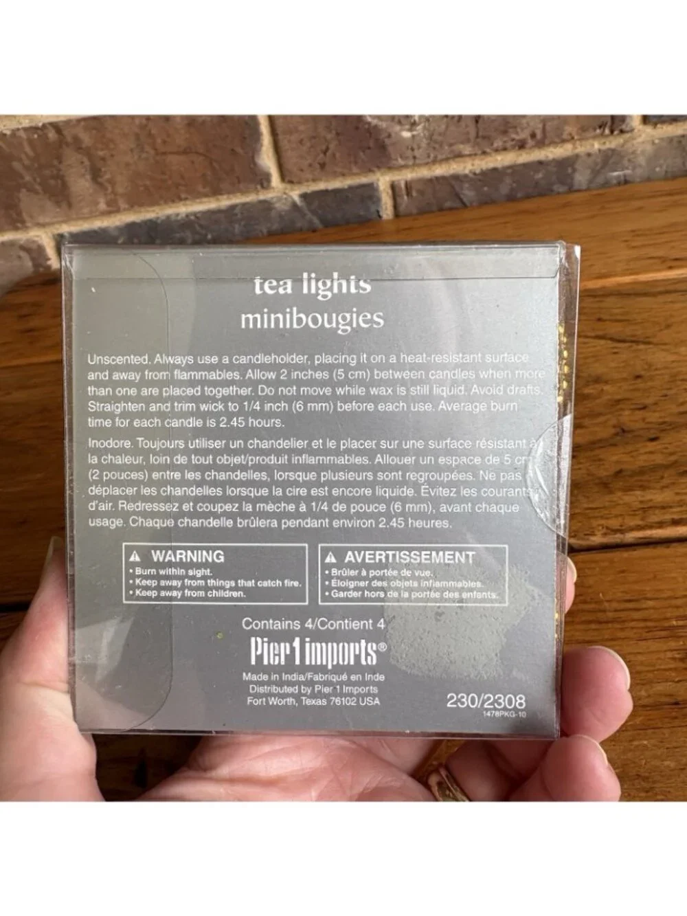 Pier 1 Tea Light Candles & Holders Silver Beaded Mirror Cut Diamond Shape Design